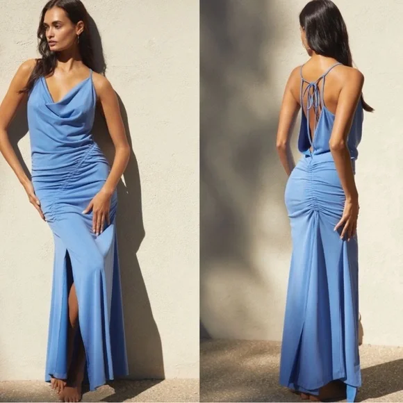 sachin and babi light blue dress Charm Formal Backless Maxi Red Dress – DéAdore Collections
